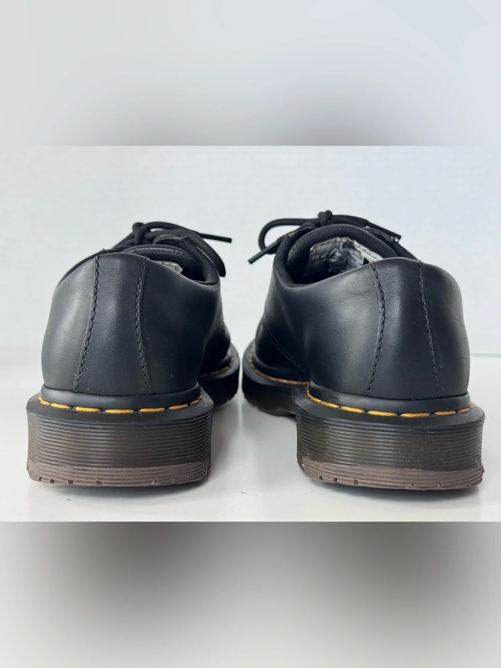 Dr. Martens Black Leather Oxford Lace Up Safety Shoes Slip Resist Women’s Size 8